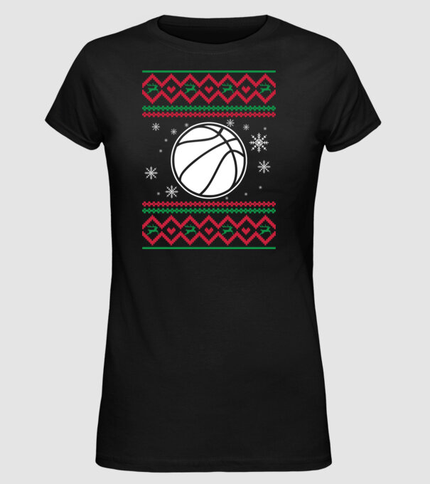 Model tricotat de Crăciun - baschet model negru pe tricou