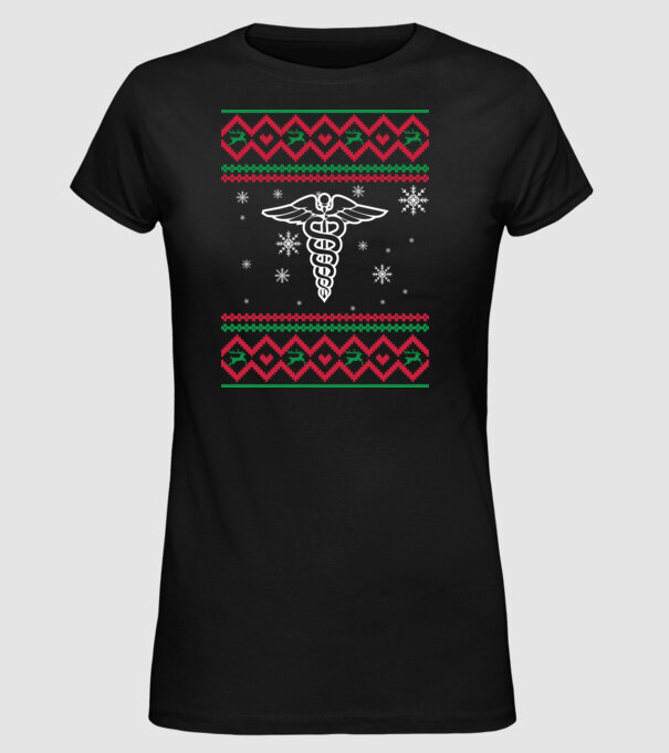 Model tricotat de Crăciun - medicină model negru pe tricou