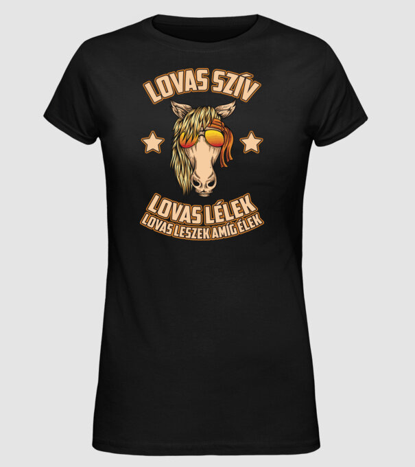 inimă de călăreț suflet de călăreț, voi fi călăreț cât voi trăi model negru pe tricou