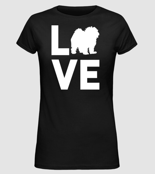 LOVE Bolognese model negru pe tricou