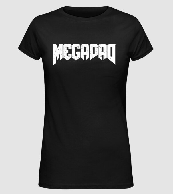 Megadad model negru pe tricou