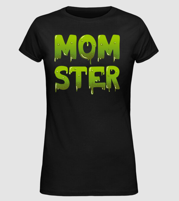 Momster model negru pe tricou