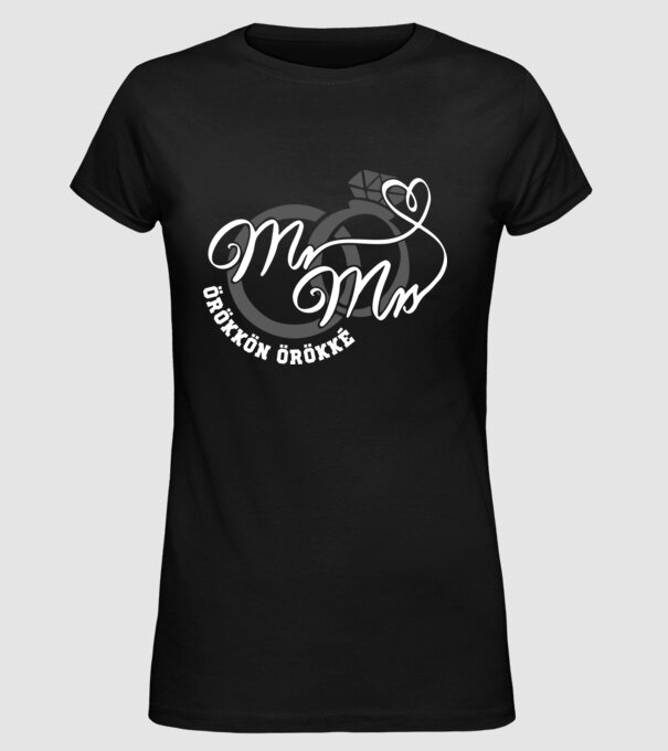 pentru totdeauna model negru pe tricou