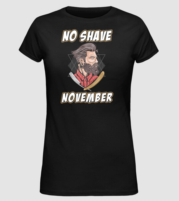 No shave November model negru pe tricou