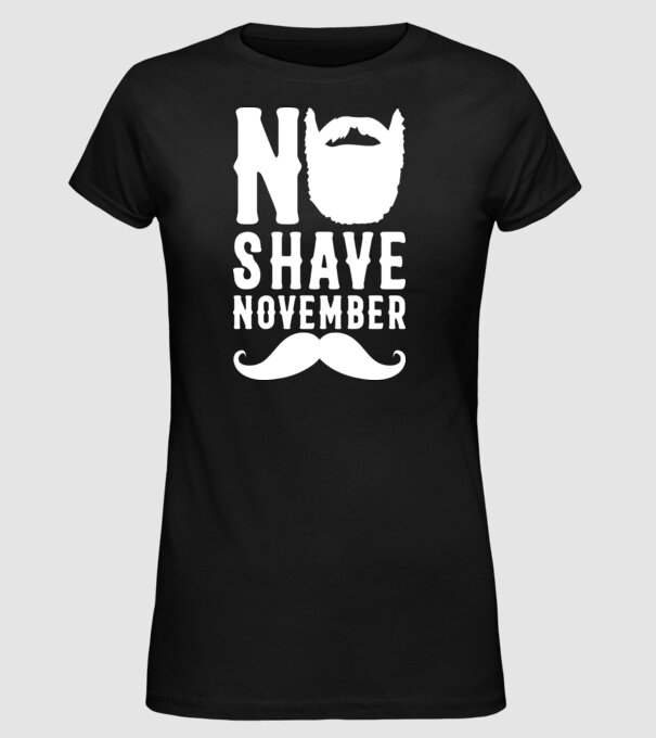 No shave november model negru pe tricou
