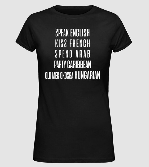model negru pe tricou