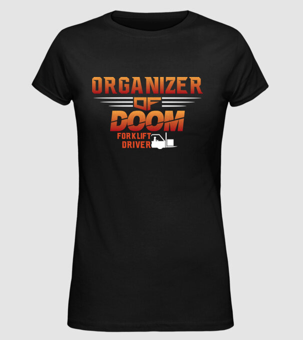 organizer of DOOM model negru pe tricou