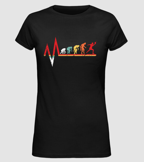 Evoluție ping-pong model negru pe tricou