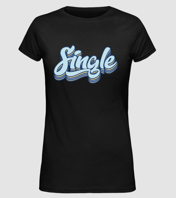 Retro single model negru pe tricou