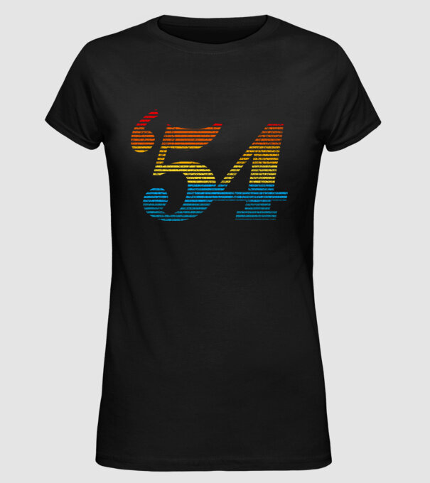 Retro Birthday 1954 model negru pe tricou