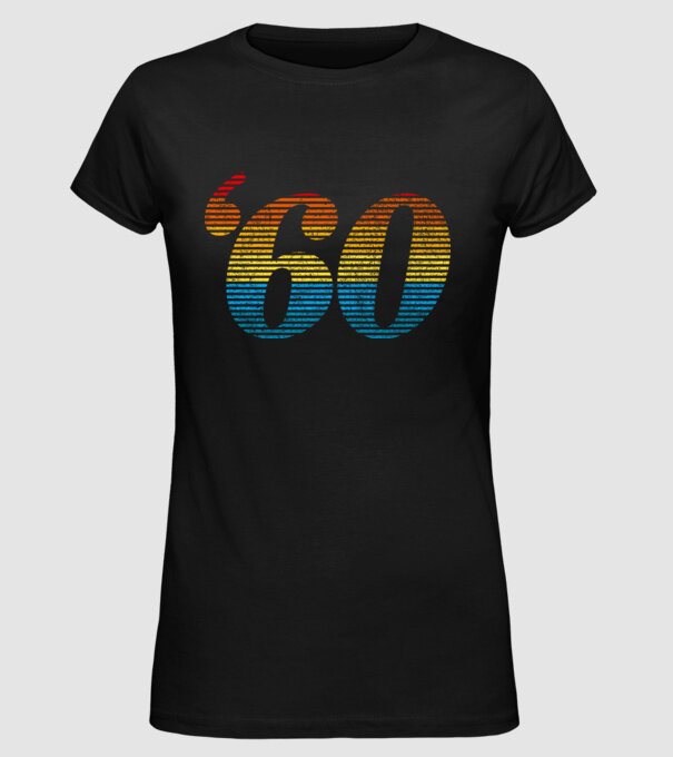 Retro Birthday 1960 model negru pe tricou