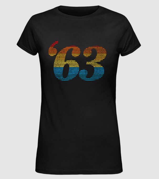 Retro Birthday 1963 model negru pe tricou