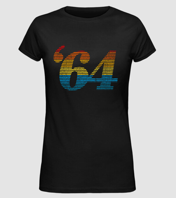 Retro Birthday 1964 model negru pe tricou