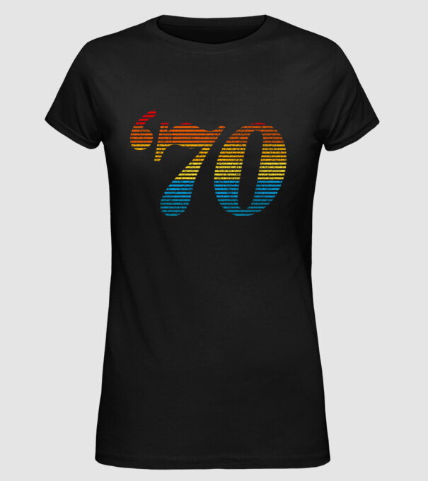 Retro Birthday 1970 model negru pe tricou