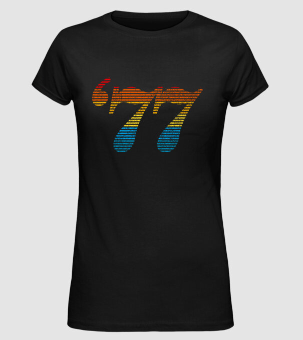 Retro Birthday 1977 model negru pe tricou