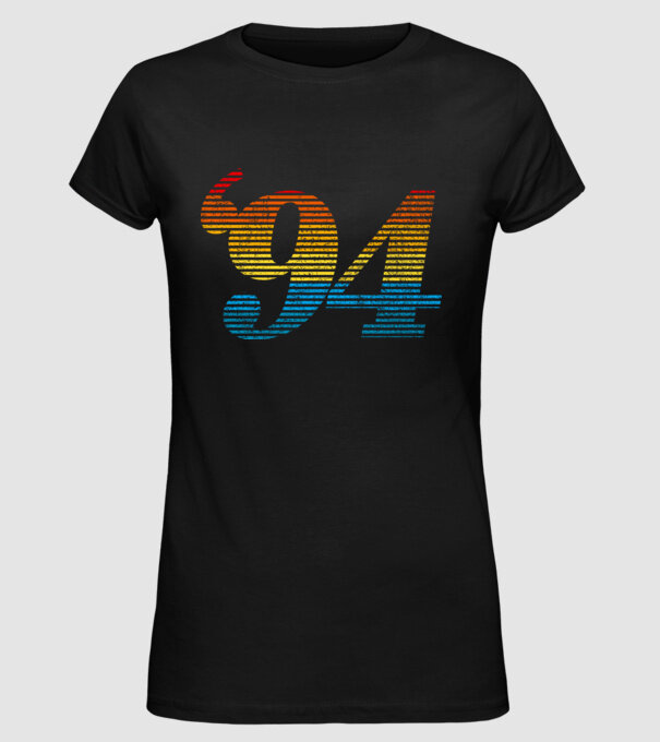 Retro Birthday 1994 model negru pe tricou