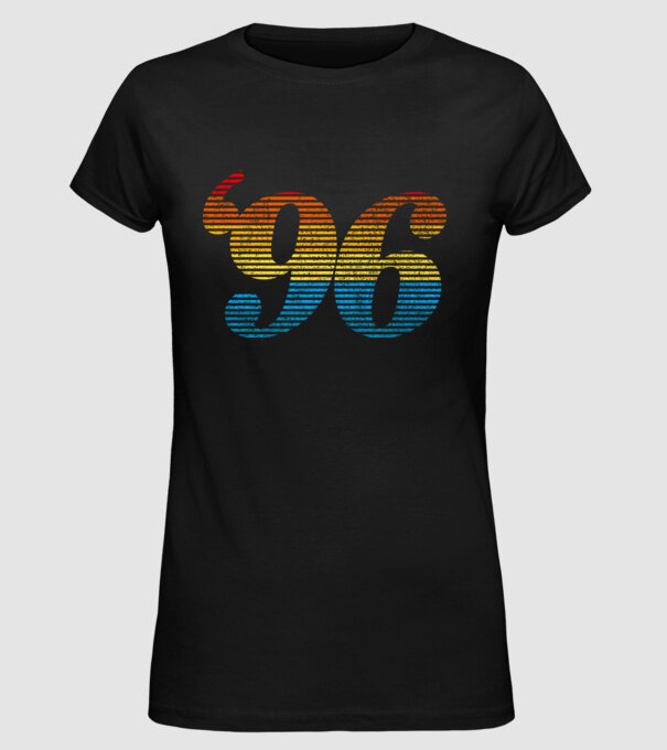 Retro Birthday 1996 model negru pe tricou