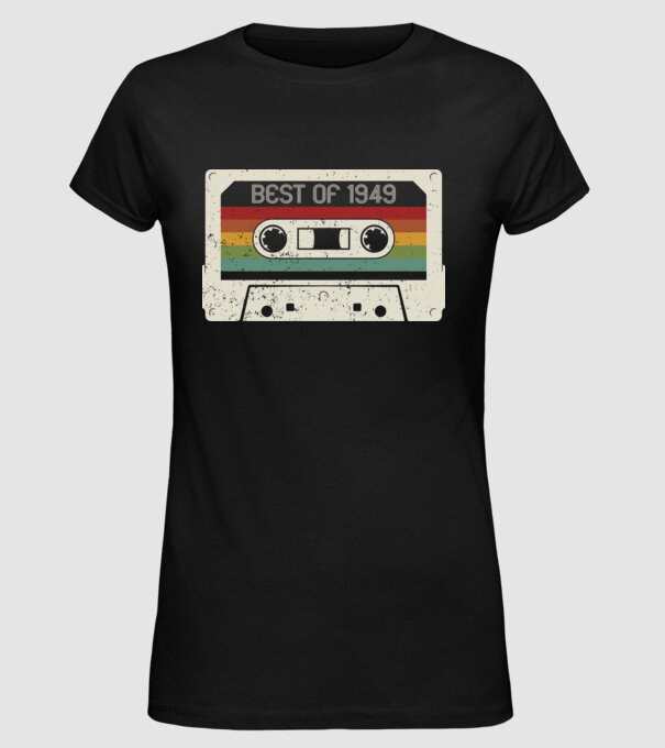 retro tape 1949 vintage model negru pe tricou