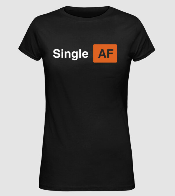 Single AF model negru pe tricou