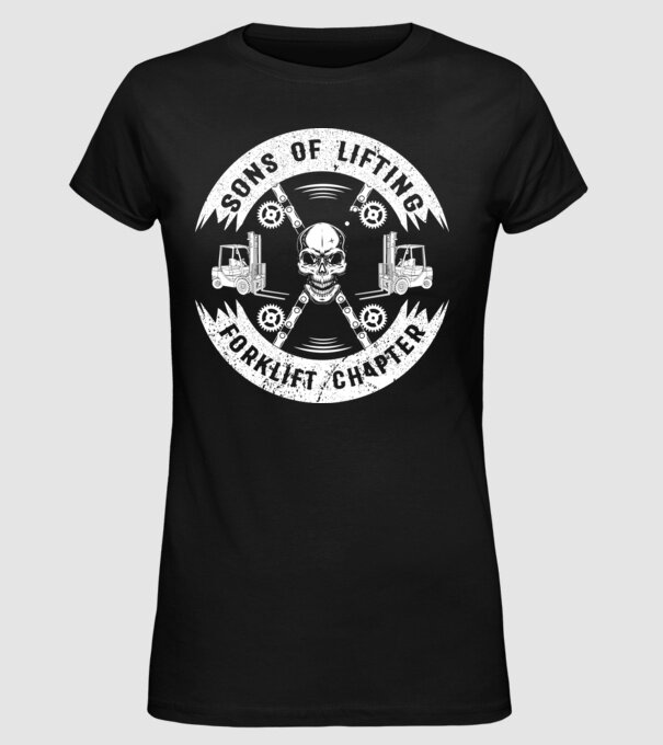 SONS OF LIFTING model negru pe tricou