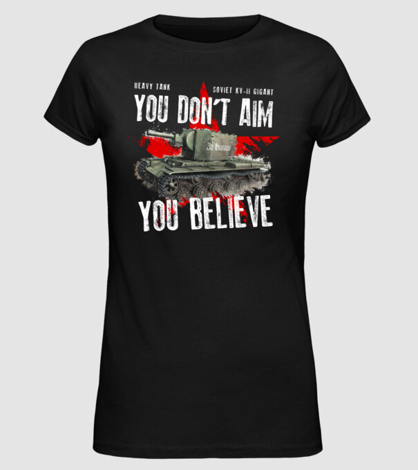 Soviet kv-II model negru pe tricou