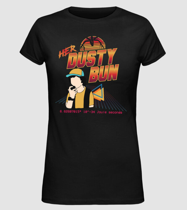 Stranger couple 80s retro Dustin model negru pe tricou