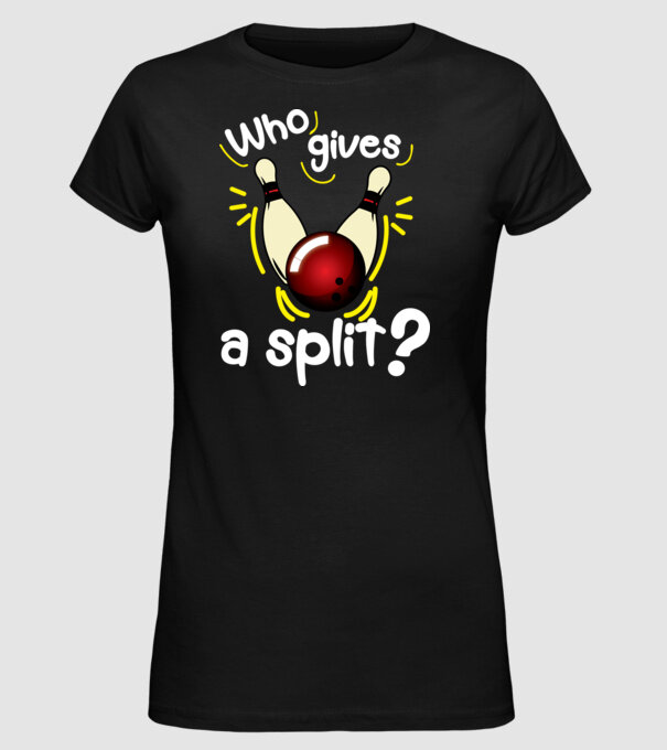 Who gives a split model negru pe tricou