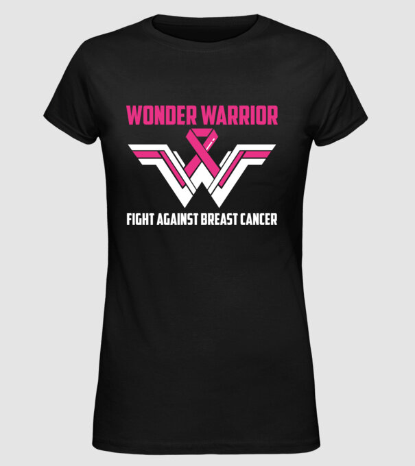 WONDER WARRIOR model negru pe tricou