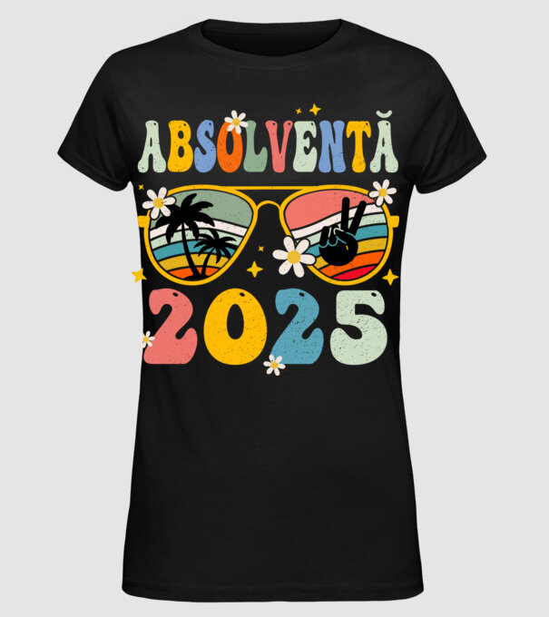 Absolventă 2025 model negru pe tricou