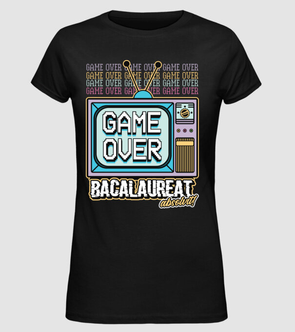 Absolvire retro bacalaureat model negru pe tricou