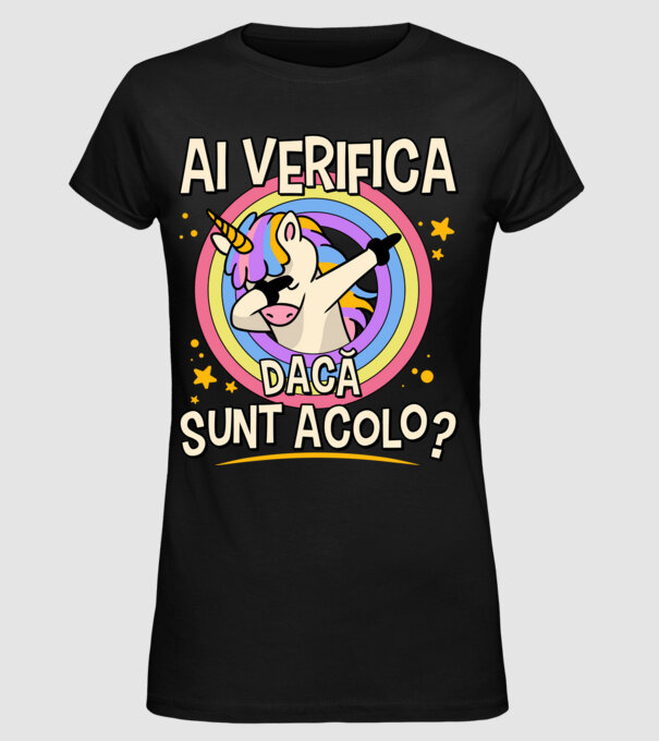 Ai verifica dacă sunt acolo? model negru pe tricou