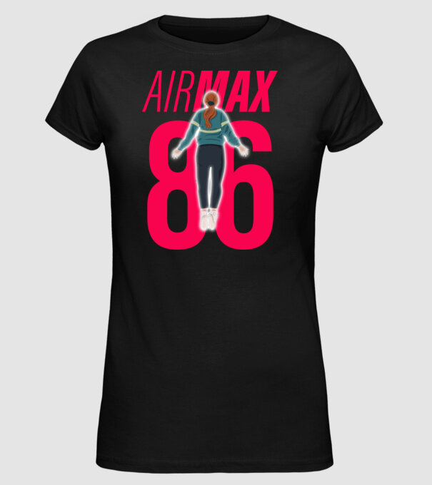 air max 86 stranger things model negru pe tricou