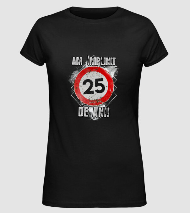 Am împlinit 27 de ani! model negru pe tricou