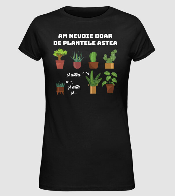 am nevoie doar de plantele astea model negru pe tricou