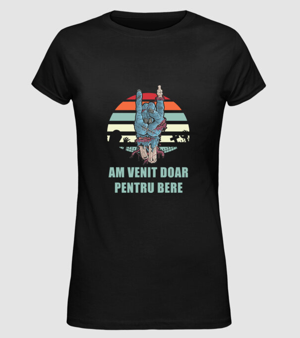 Am venit doar pentru bere model negru pe tricou