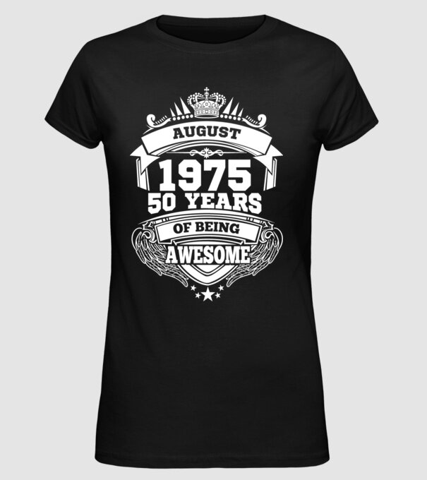 Awesome being of august 1975 model negru pe tricou