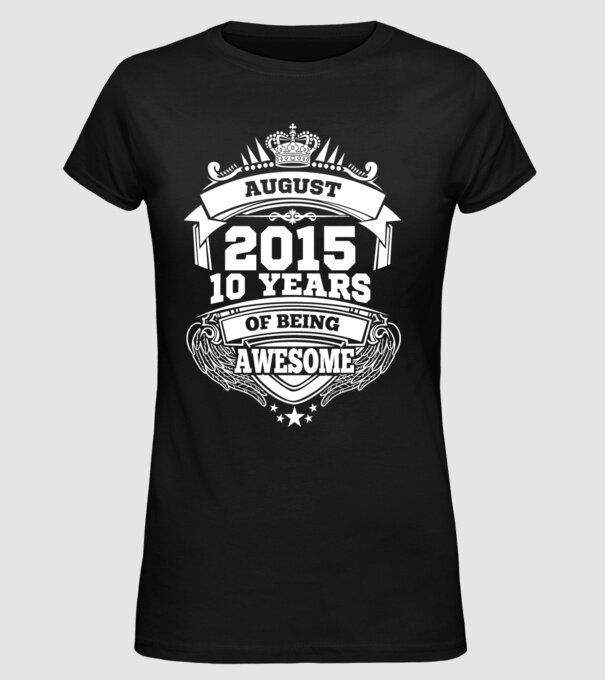 Awesome being of august 2015 model negru pe tricou