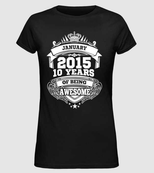 Awesome being of january 2015 model negru pe tricou