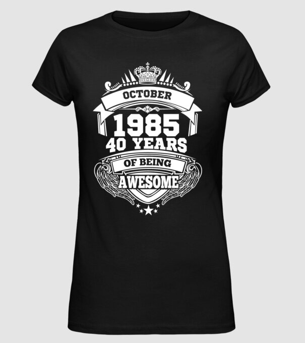 Awesome being of october 1985 model negru pe tricou