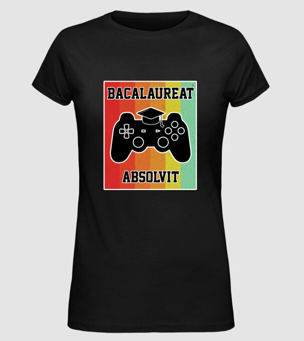 bacalaureat absolvit model negru pe tricou