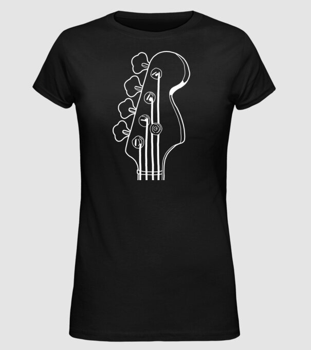 bass model negru pe tricou