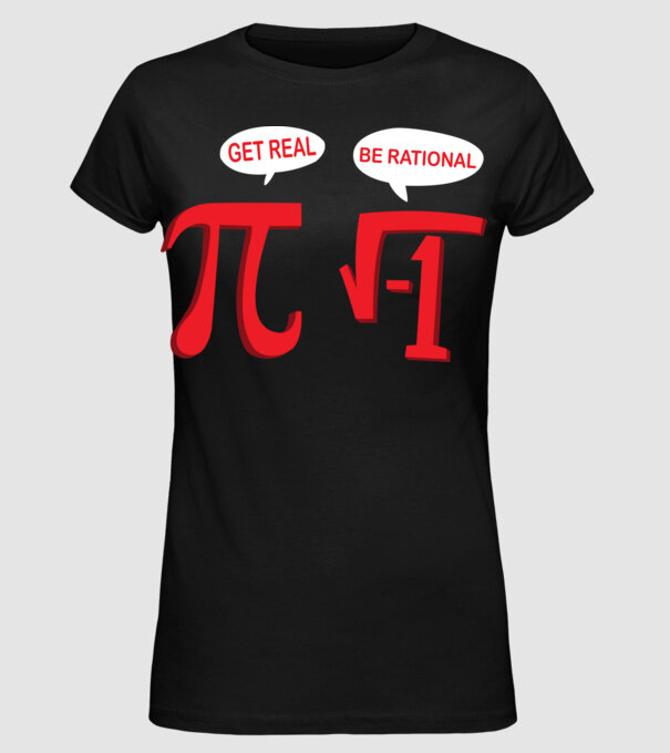 Be rational PI model negru pe tricou