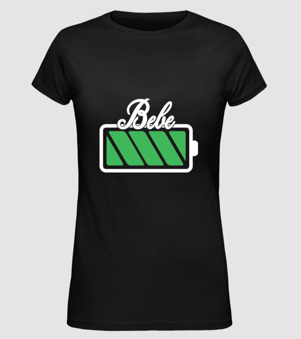 Bebe încărcat model negru pe tricou