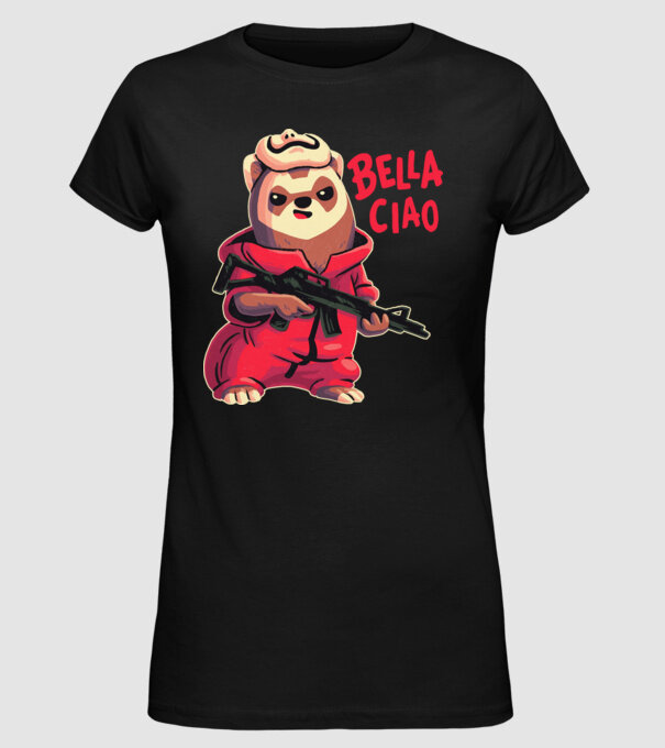 bella ciao rebel model negru pe tricou