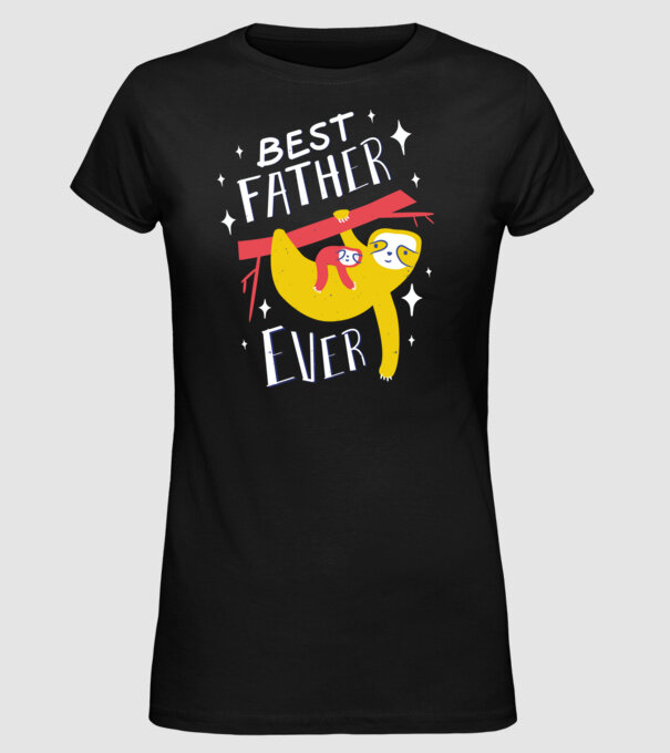 Best father model negru pe tricou