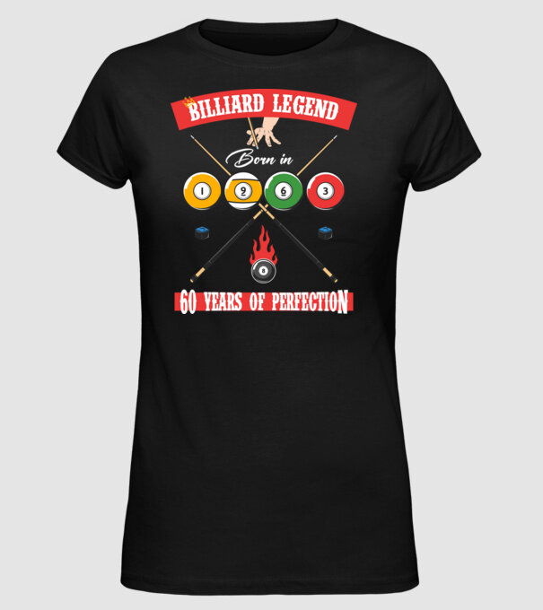 Billiard legend born in 1963 model negru pe tricou