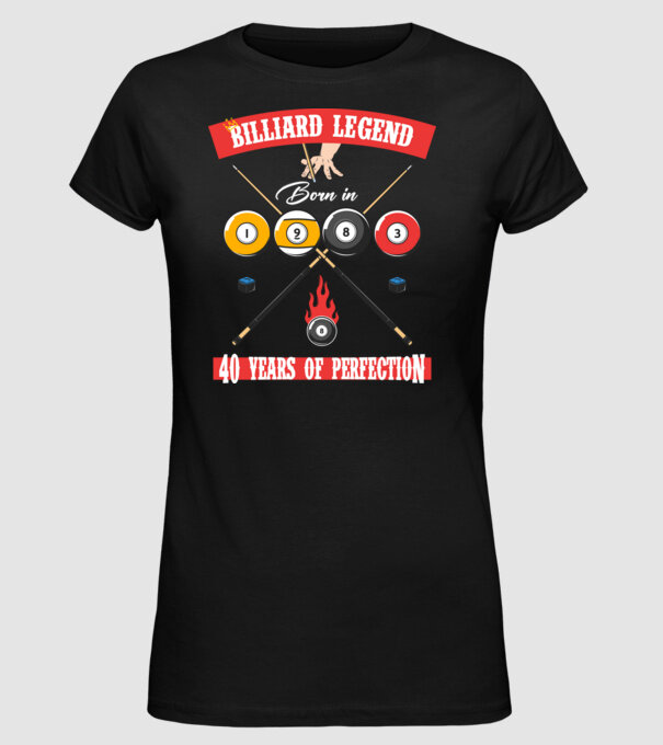 Billiard legend born in 1983 model negru pe tricou