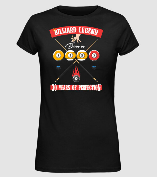 Billiard legend born in 1993 model negru pe tricou
