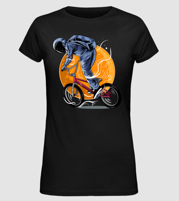 BMX space model negru pe tricou