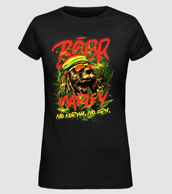 BÓBR MARLEY model negru pe tricou